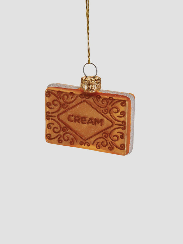 Custard Cream Biscuit Bauble