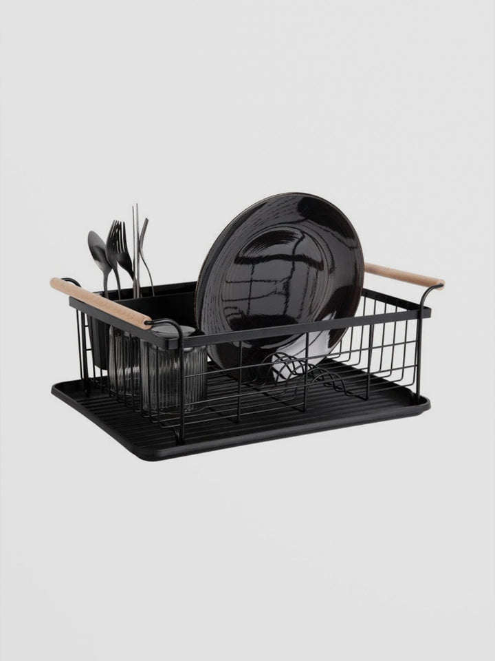 Dish Rack Bamboo Accent - Black Additional 2