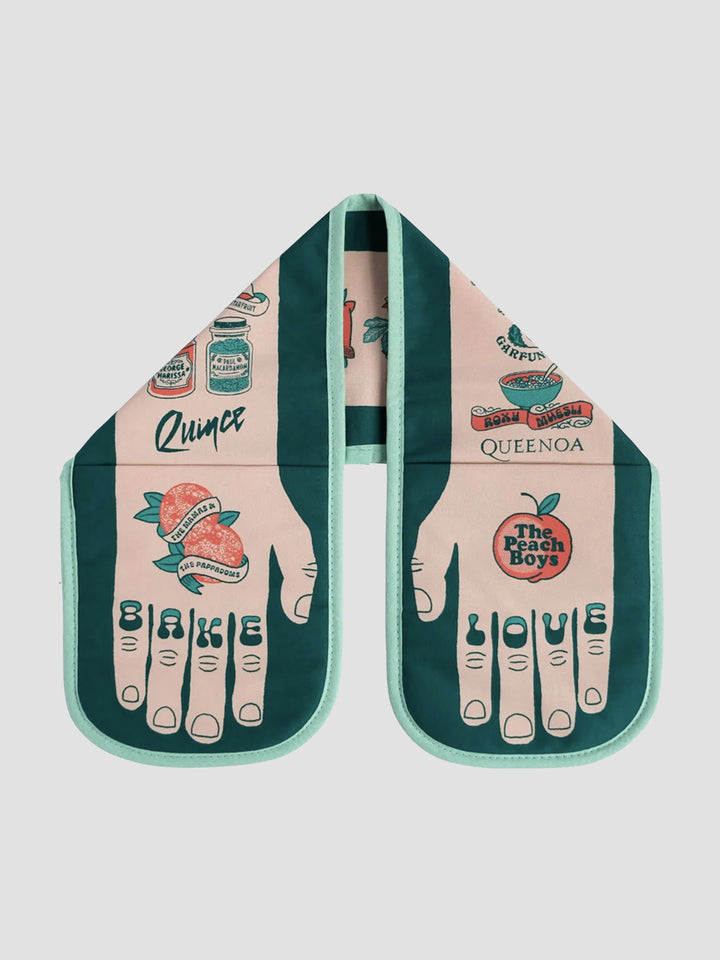Double Oven Glove - Bake Love Sixties-Inspired Design Additional 1