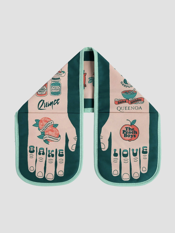 Double Oven Glove - Bake Love Sixties-Inspired Design