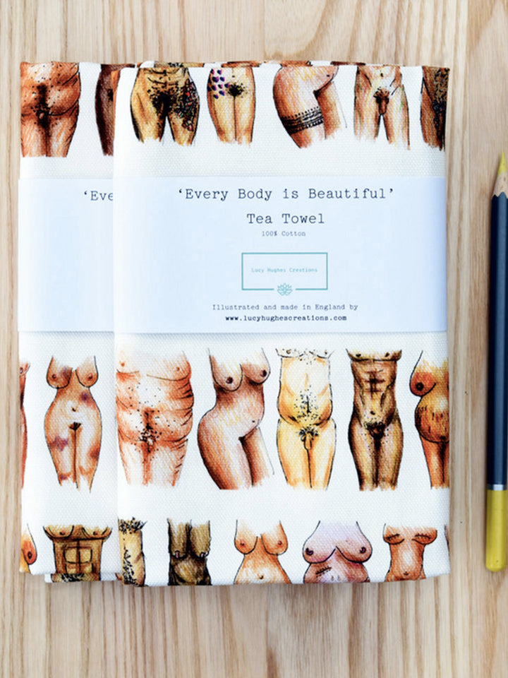 Body Positive Tea Towel - Every Body is Beautiful Design Additional 3