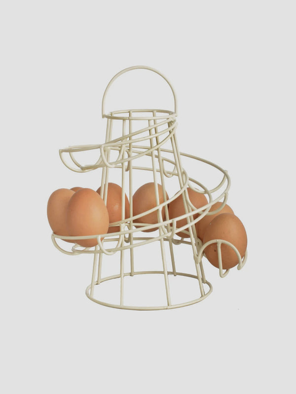 Egg Helter Skelter Storage Rack, Metal Spiral Egg Holder for Kitchen Fun