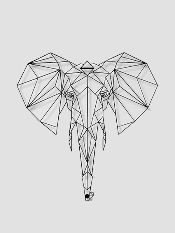 Elephant Head Metal Wall Art - 3 Sizes
