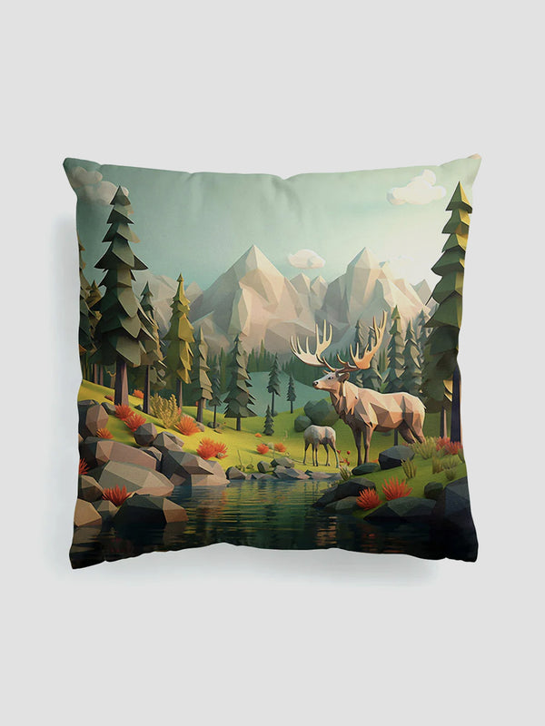 Elk in the Forest Cushion