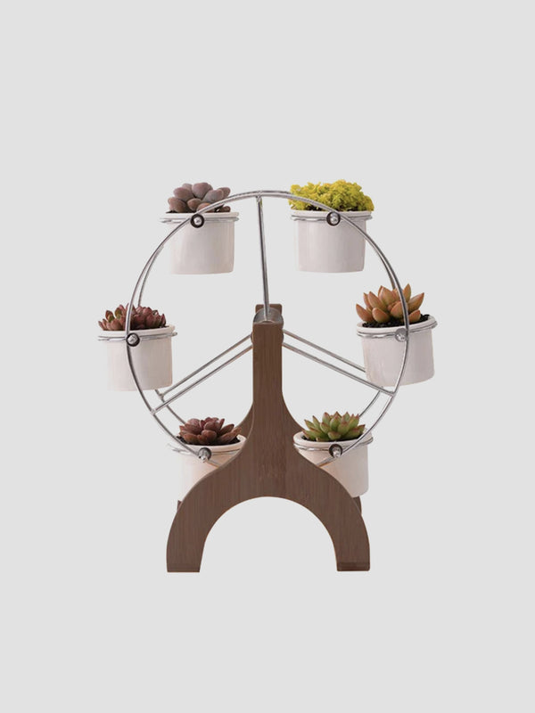 Ferris Wheel Planter - Rotating Carousel for Succulents and Small Plants