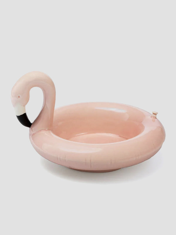 Flamingo Ceramic Bowl - Pool Float Snack Dish by DOIY
