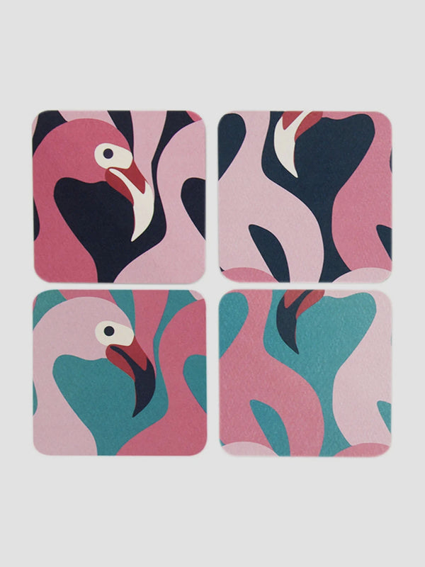 Flamingo Drinks Coasters - Set of 8 [D]