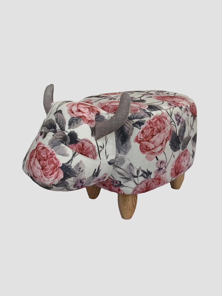 Florence the Flower Cow Footstool. Floral Upholstery Meets Farmyard Charm Additional 2