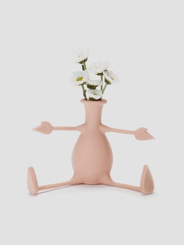 Florino Friendly Vase - Peach Silicone Poser with Bendable Limbs
