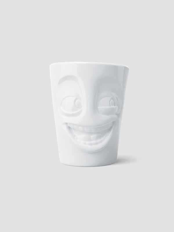 Funny Porcelain Mug - The Joking Mug with a Cheeky Grin