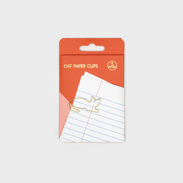 Cat Paper Clips - Gold Wire Stationery with Feline Flair