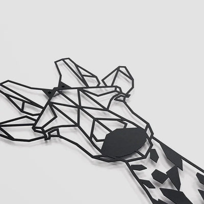 Geometric Giraffe Wall Art - Abstract Steel Animal Décor
