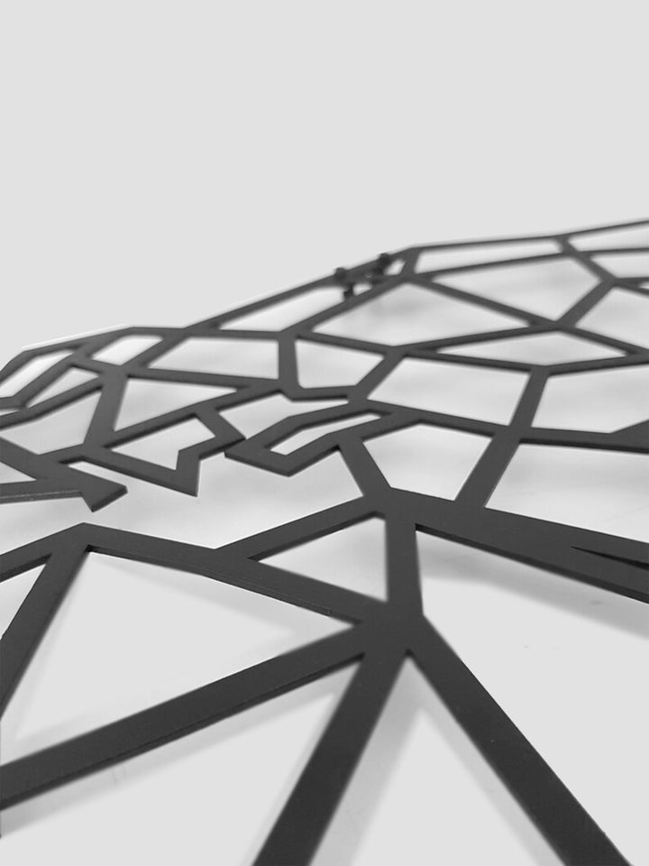 Geometric World Map Black Additional 2