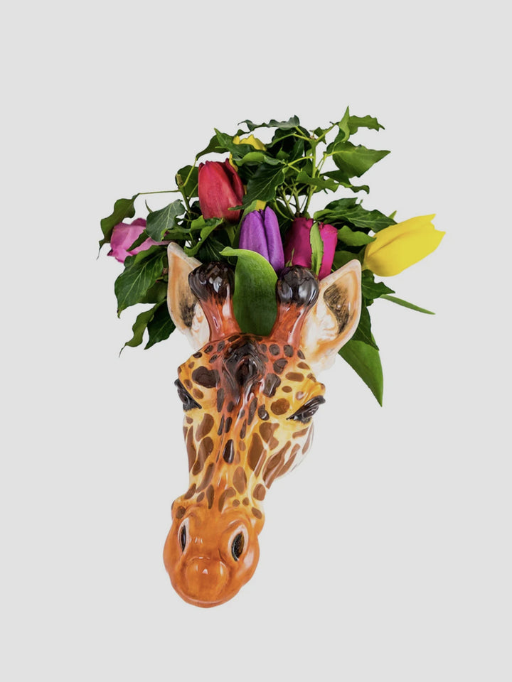 Giraffe Wall Planter - Gio the Ceramic Jungle King Additional 2