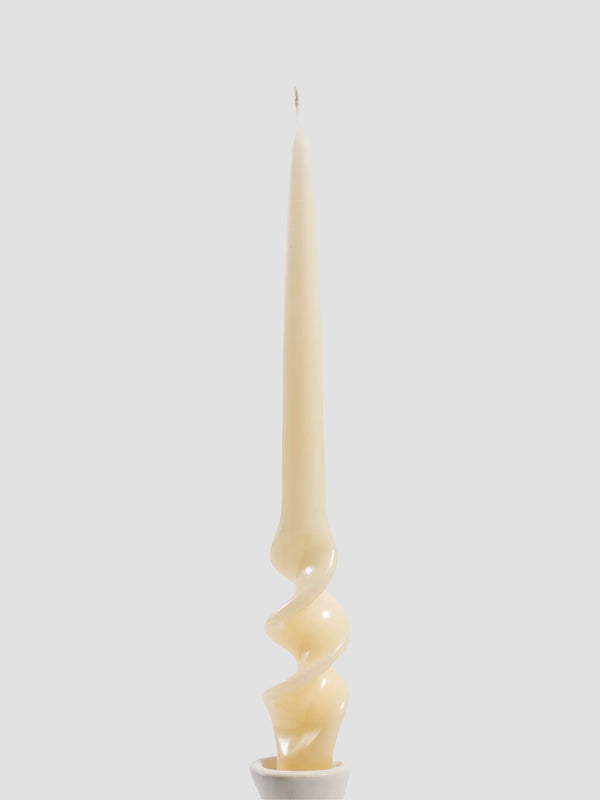 Gloss Cream 29cm Hand Turned Taper Candle