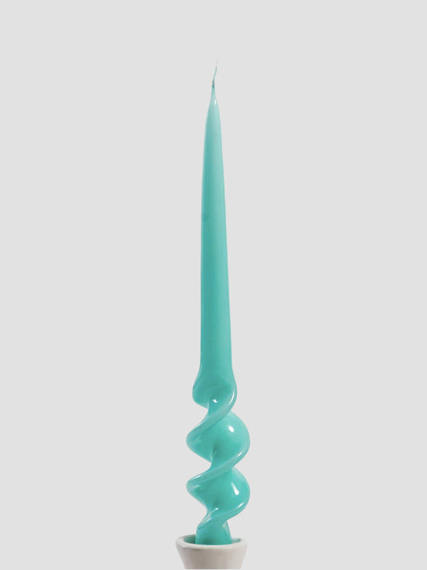 Gloss Fresh Mint Green 29cm Hand Turned Taper Candle