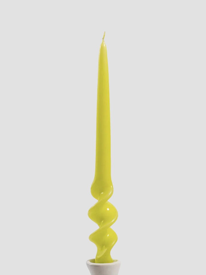 Gloss Pistachio Green 29cm Hand Turned Taper Candle Additional 1