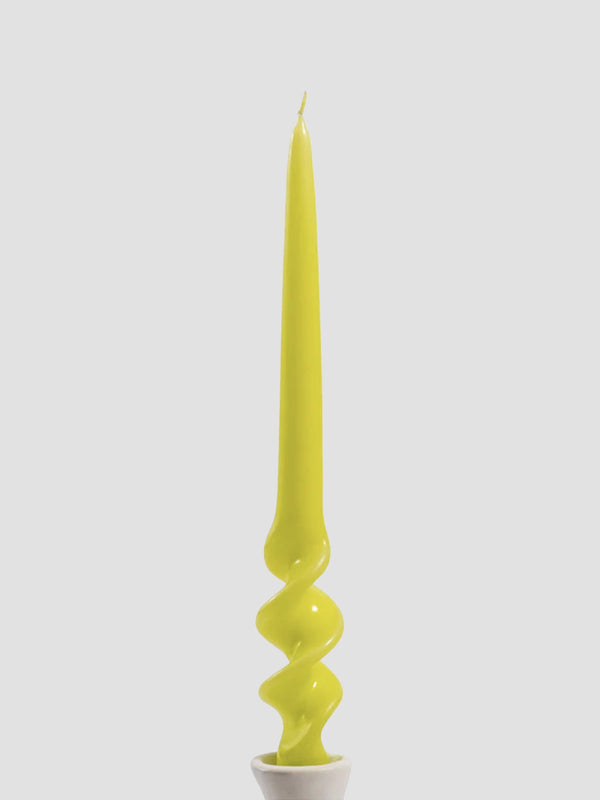 Gloss Pistachio Green 29cm Hand Turned Taper Candle