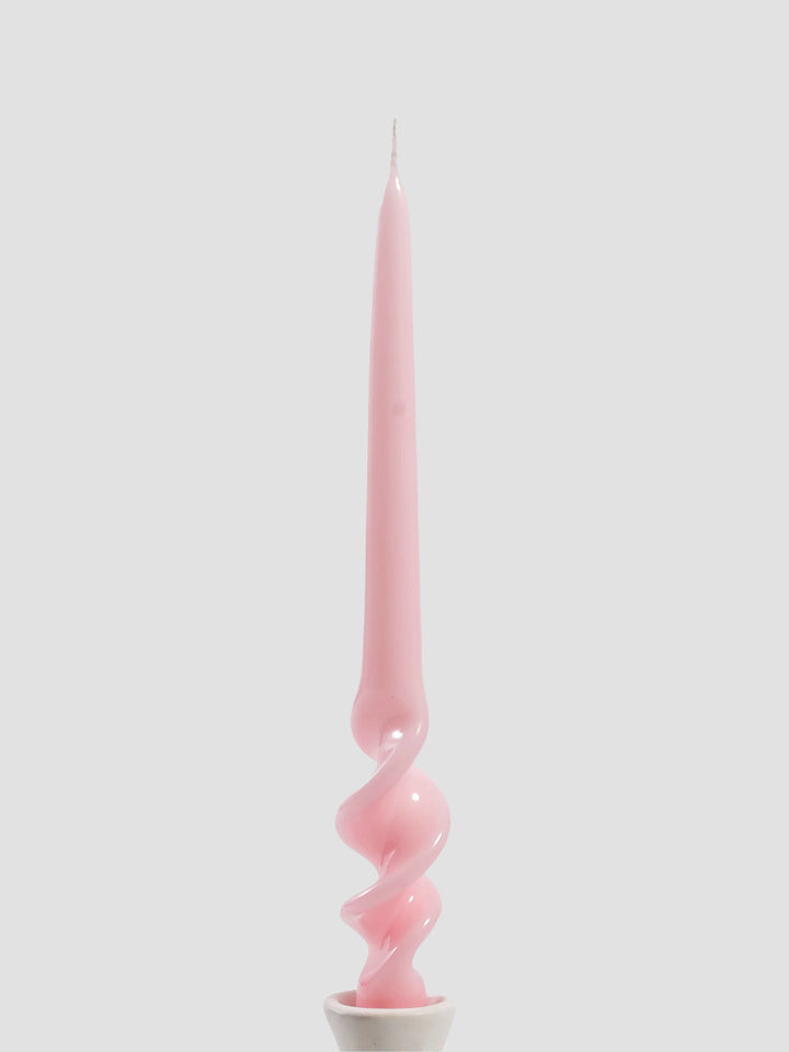 Gloss Rose Pink 29cm Hand Turned Taper Candle Additional 1