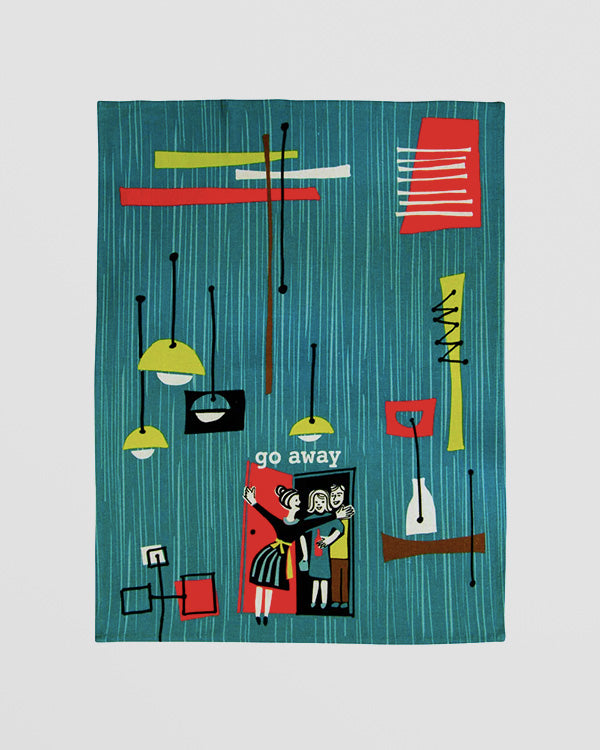 Go Away Tea Towel - Cheeky 1950s Style Cotton Kitchen Towel Additional 2