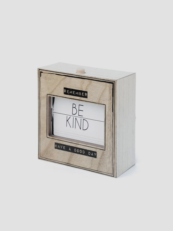Happy Life Desk Motivator - Wood