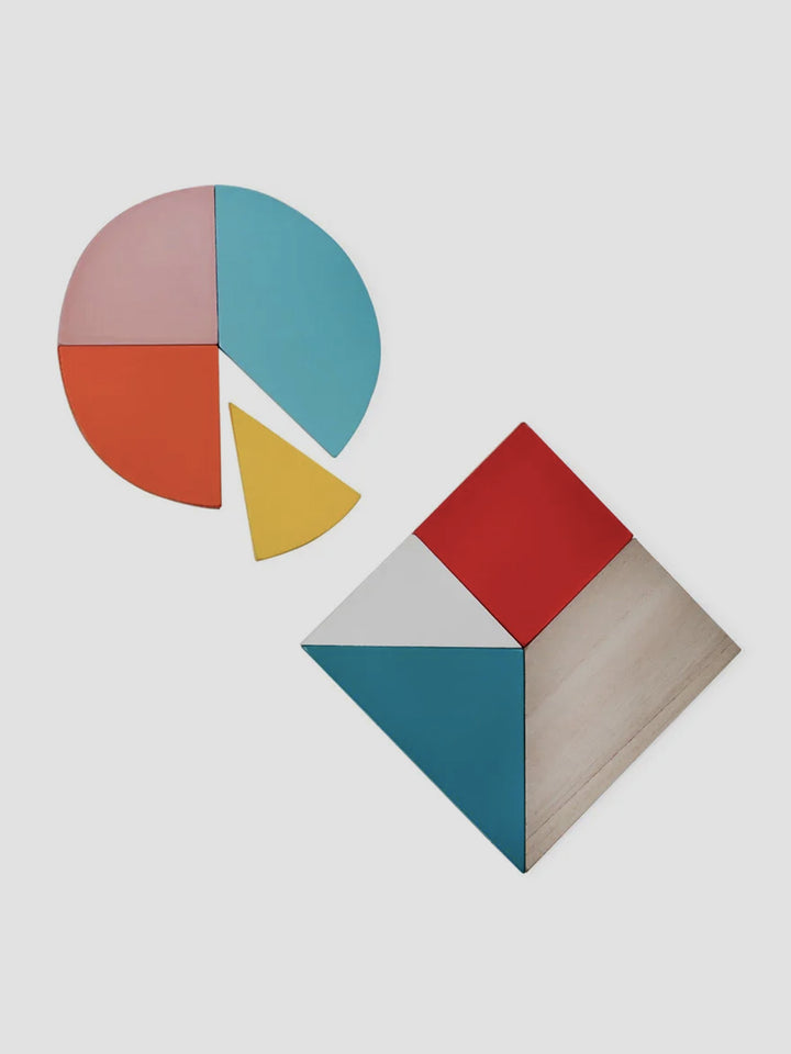 Heart Tangram Trivet & Coasters - Multi-coloured [D] Additional 2