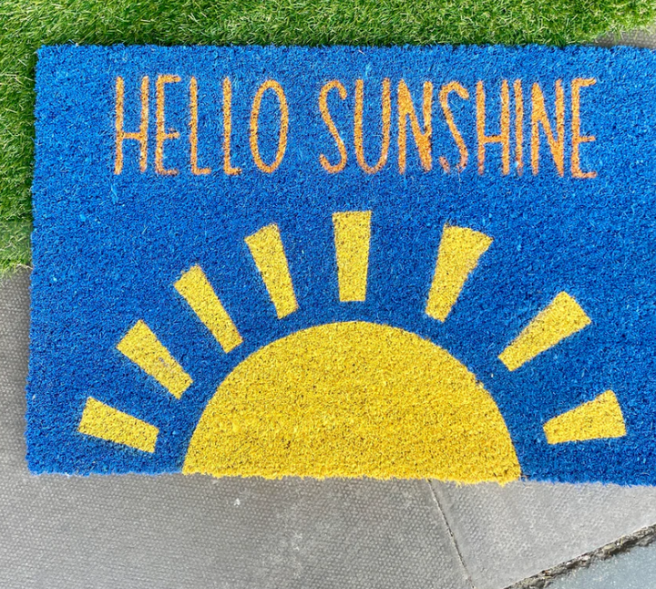 Colourful Doormat - Hello Sunshine Coir Mat for Indoor & Outdoor Use Additional 3