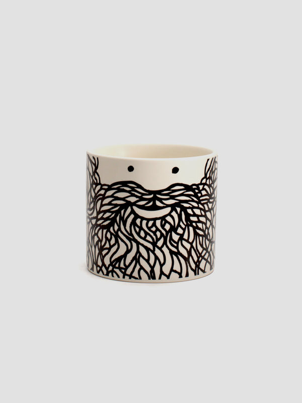 Hubert Planter Pot with Beard – Ceramic Plant Pot with Personality