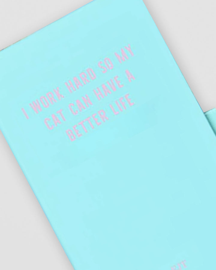 I Work Hard so My Cat Can Have a Better Life Green & Pink Personalised Notebook Additional 2
