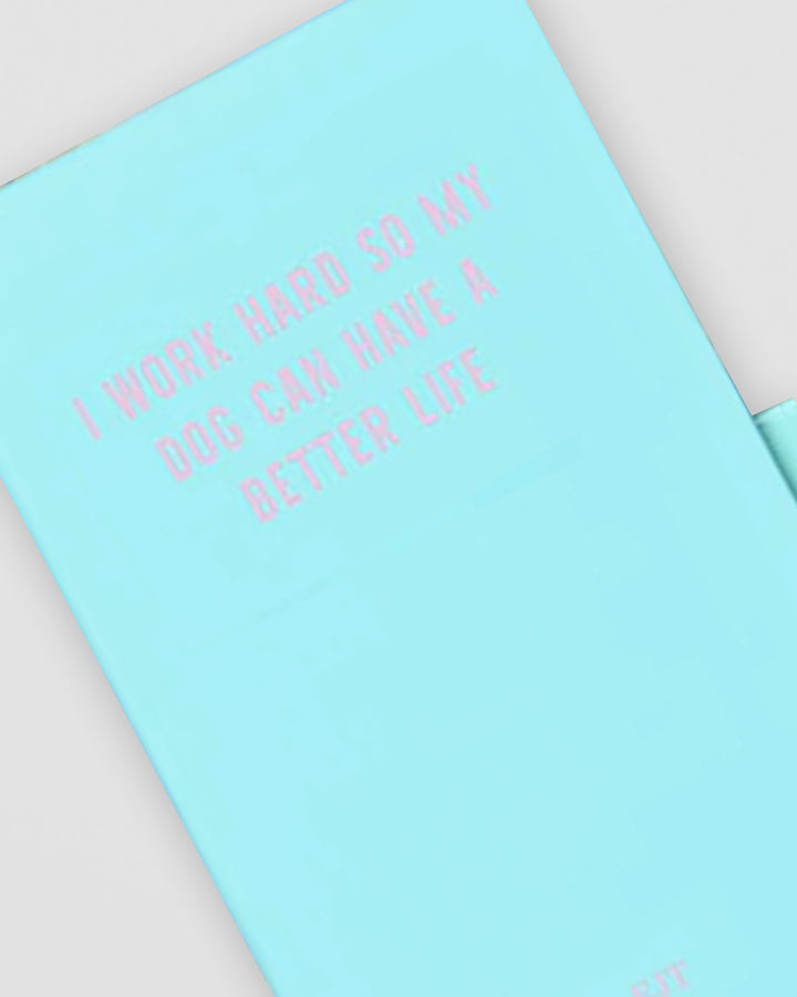 I Work Hard so My Dog Can Have a Better Life Green & Pink Personalised Notebook Additional 2