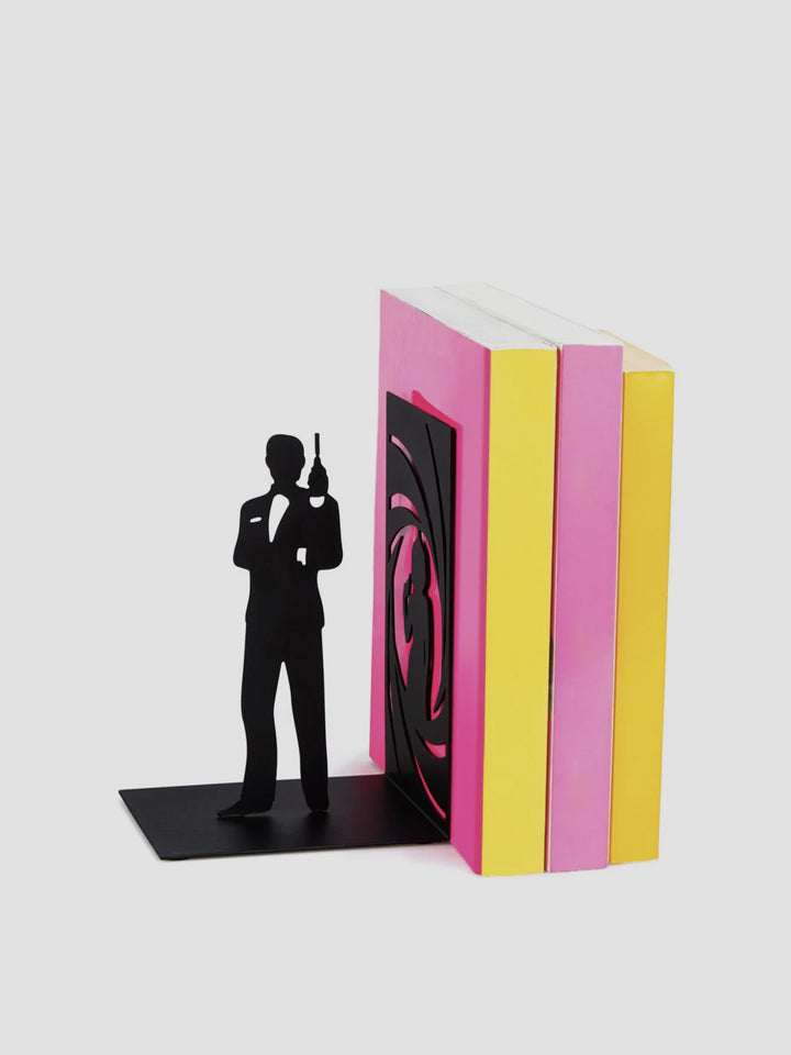 James Bond Bookend - Metal Spy Shelf Decor with 007 & Bond Girl Additional 1