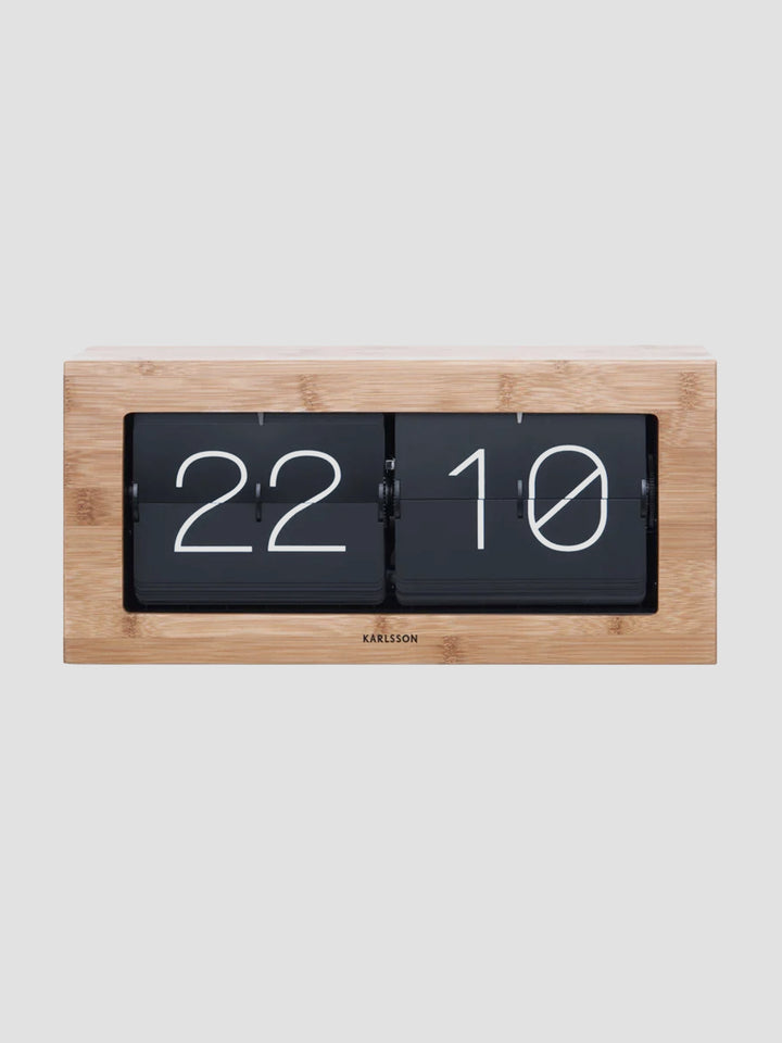 Karlsson Boxed Flip Clock Large - Bamboo [D] Additional 1