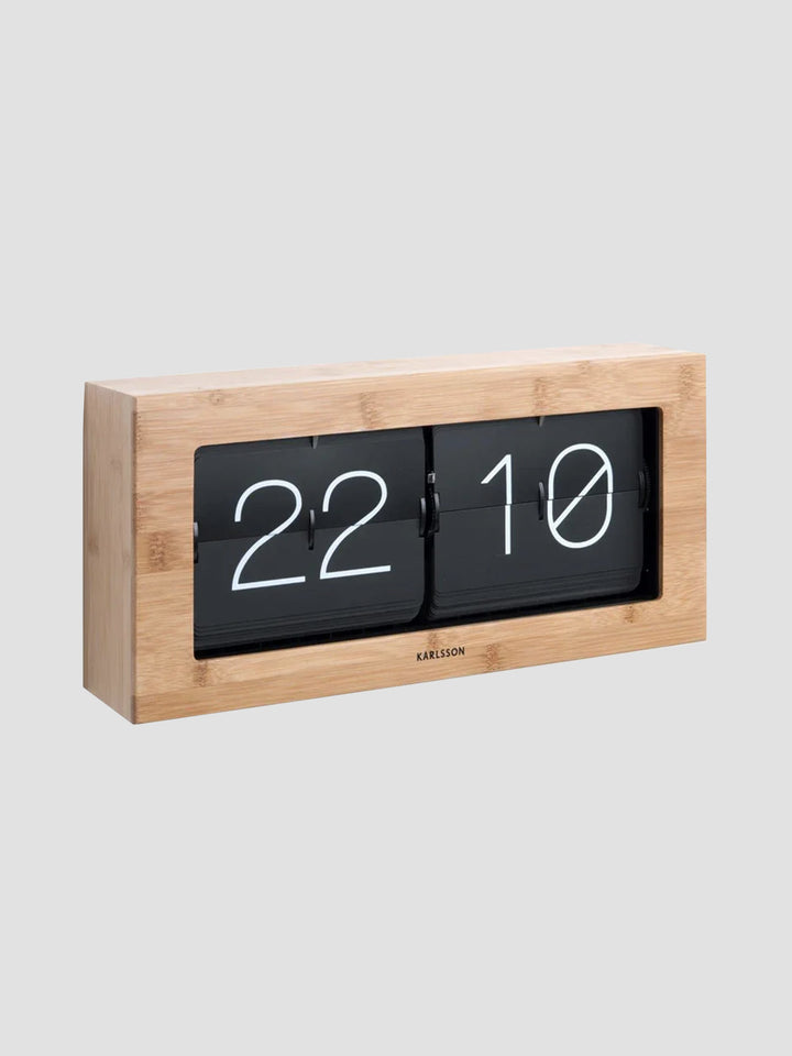 Karlsson Boxed Flip Clock Large - Bamboo [D] Additional 2