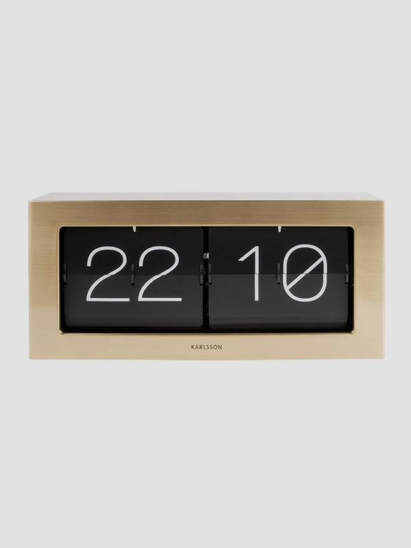 Karlsson Boxed Flip Clock Large - Gold [D]