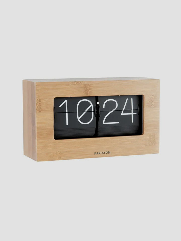 Karlsson Boxed Flip Clock Small - Bamboo [D] Additional 2