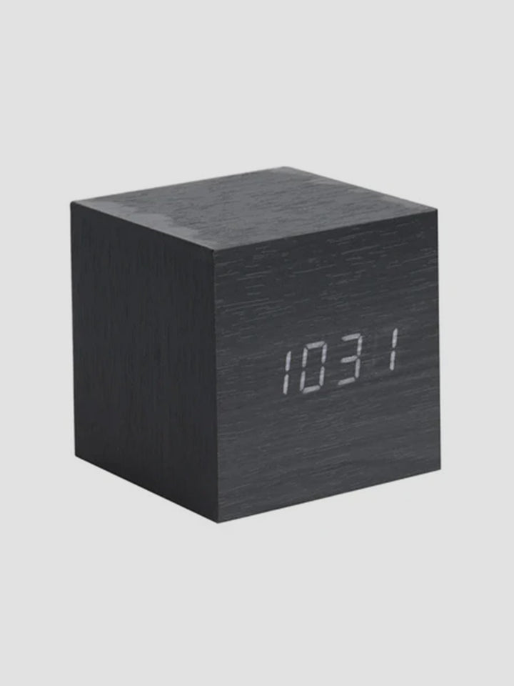 Karlsson Cube LED Alarm Clock in Black. Sleek, Smart and Square Additional 1