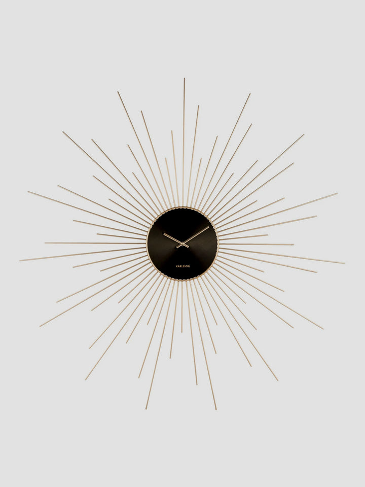 Karlsson Extreme Peony Wall Clock. Gold Finish, 95cm Statement Timepiece Additional 1