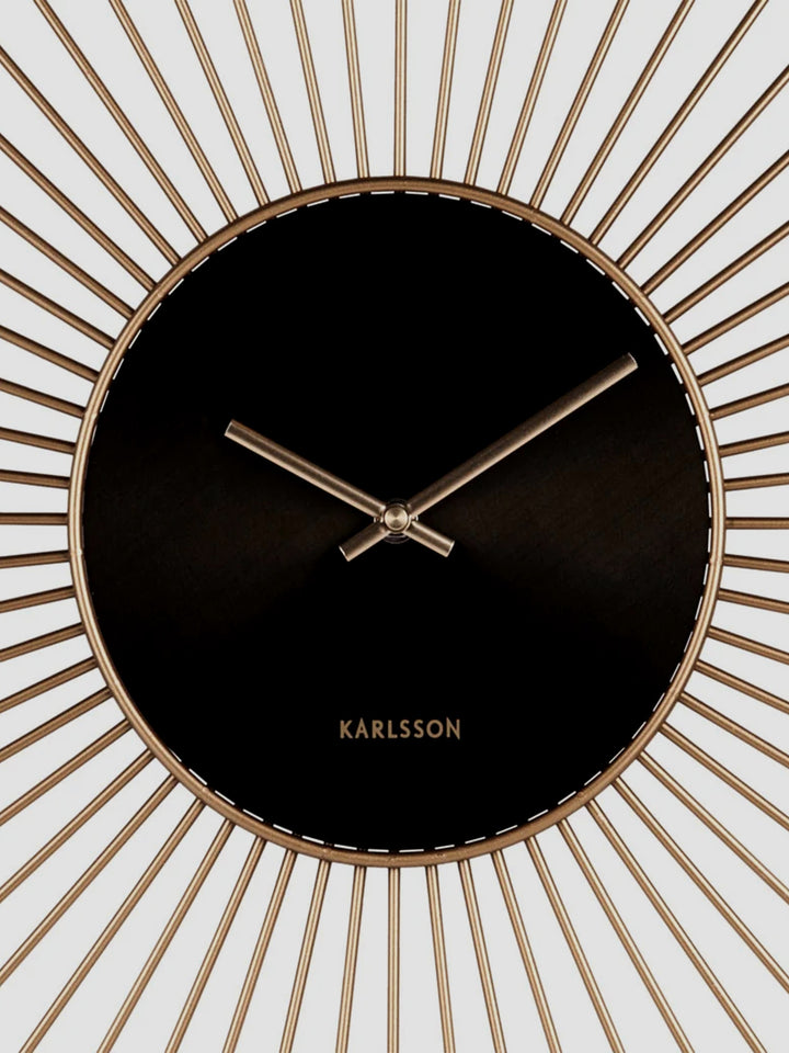 Karlsson Extreme Peony Wall Clock. Gold Finish, 95cm Statement Timepiece Additional 2