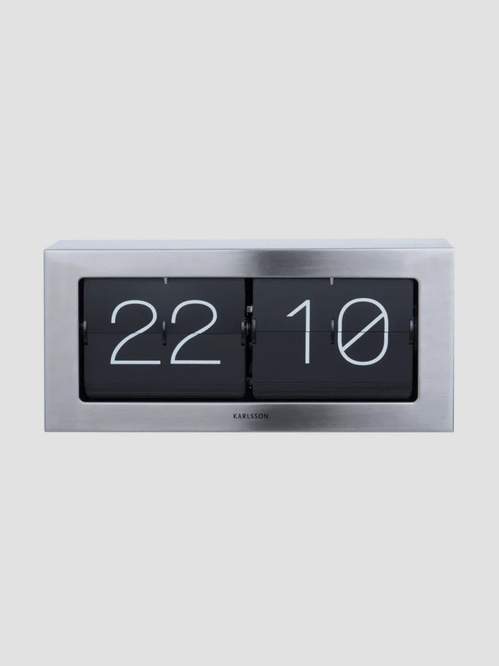 Karlsson Flip Clock Large - Retro Steel Timekeeper with Attitude Additional 1