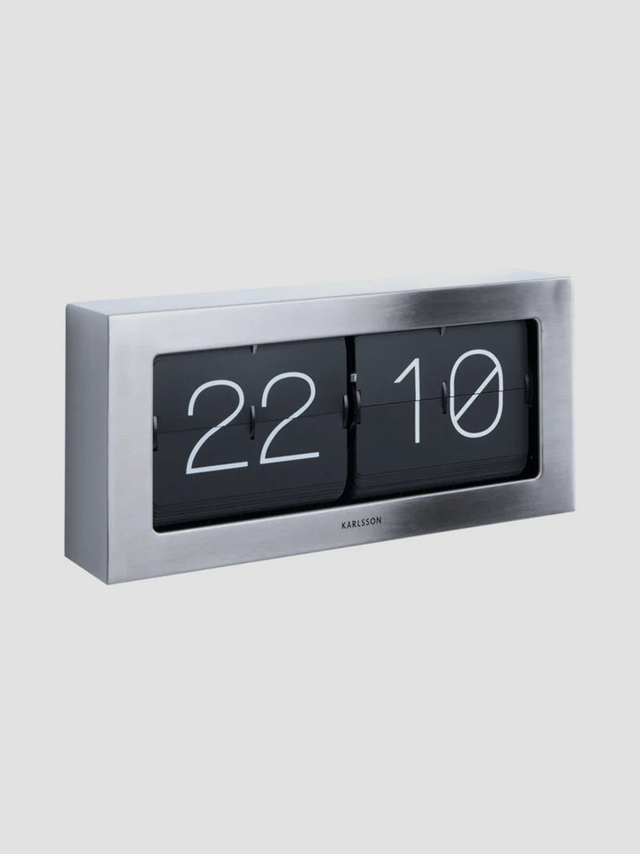 Karlsson Flip Clock Large - Retro Steel Timekeeper with Attitude Additional 2