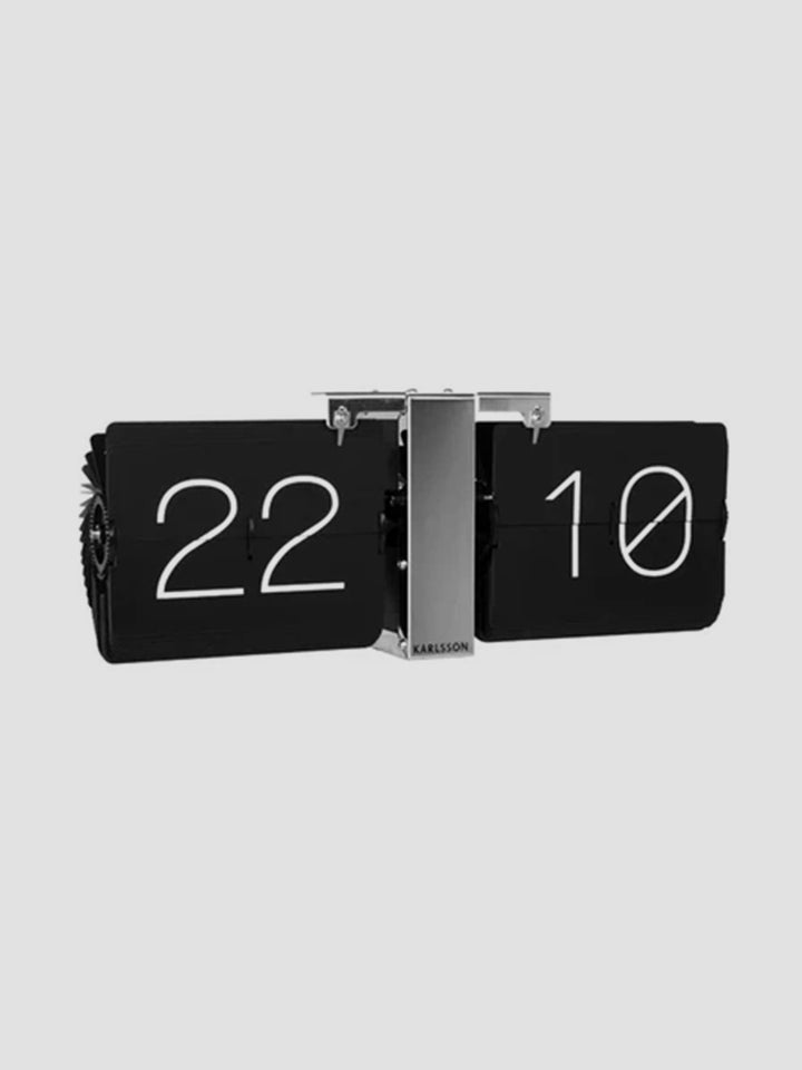 Karlsson Flip Clock Minimal Chrome. Retro timekeeping, no fluff Additional 1