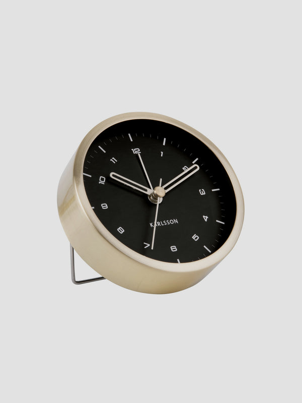 Karlsson Gold Alarm Clock Minimal - White [D]