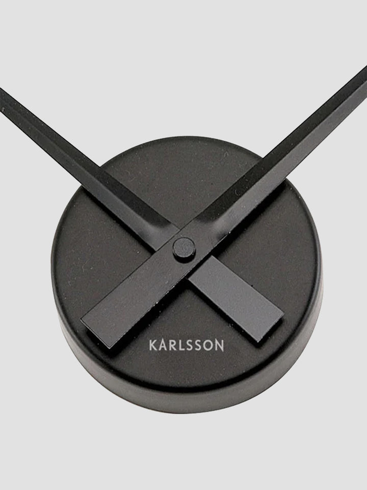 Karlsson Little Big Time Clock Mini Black. Minimalist Wall Clock with Oversized Hands Additional 2