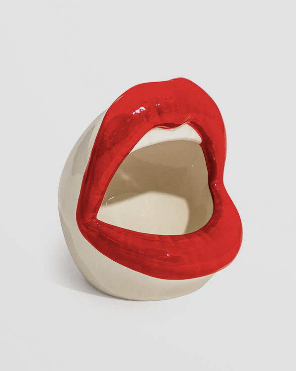 Kiss & Keep Jar – Open-Mouth Red Lips