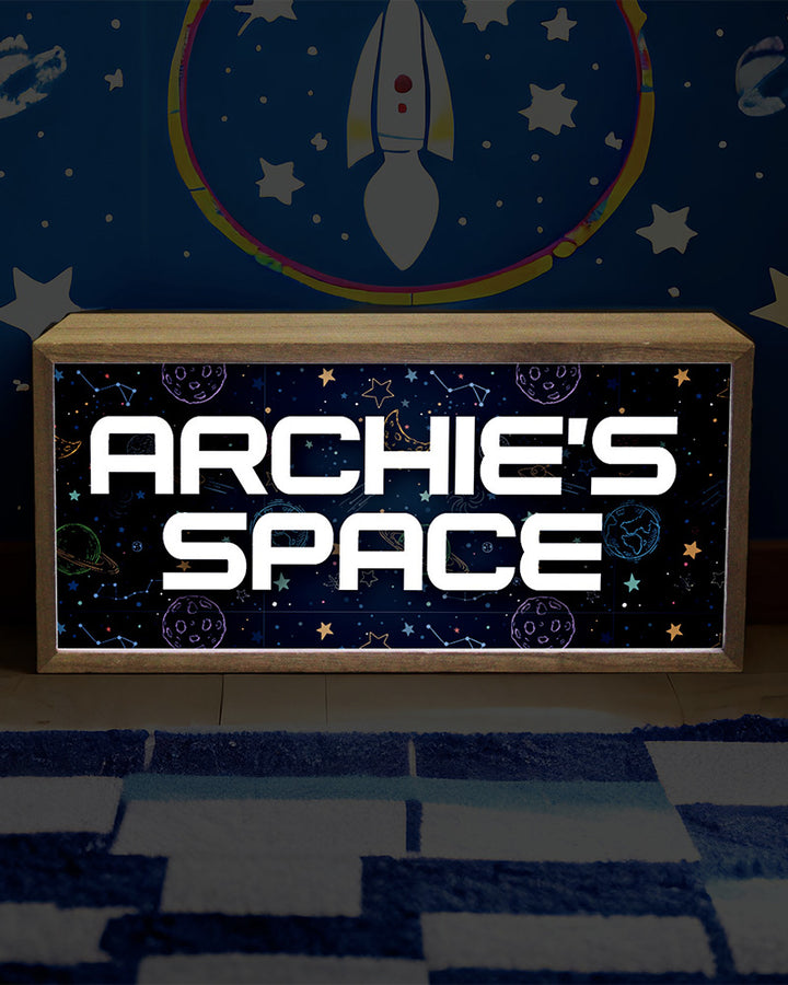 Personalised Light Box - Space Theme Night Light for Kids’ Rooms Additional 3