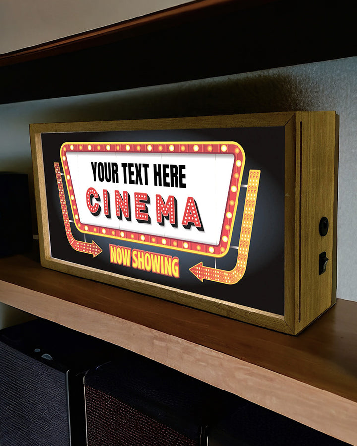 Personalised LED Light Box Sign. Home Cinema Style with Custom Text Additional 4
