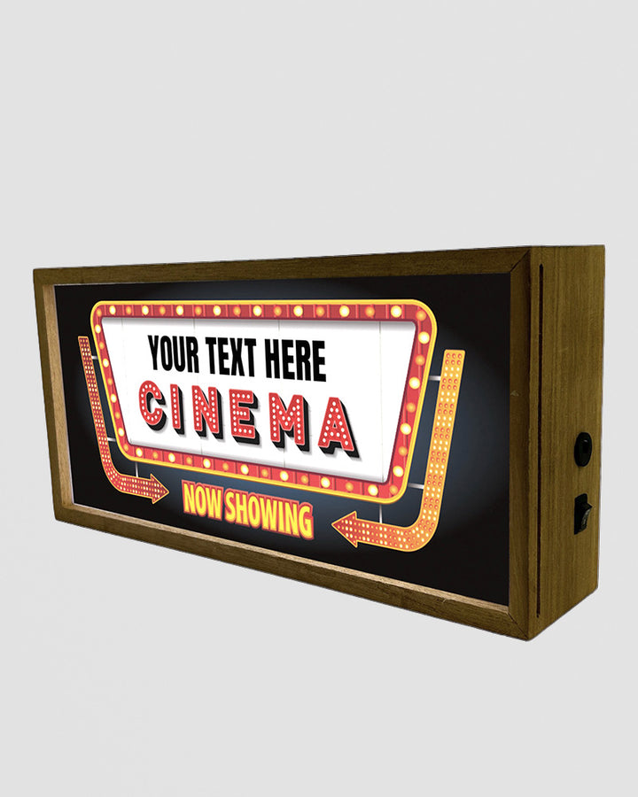 Personalised LED Light Box Sign. Home Cinema Style with Custom Text Additional 2
