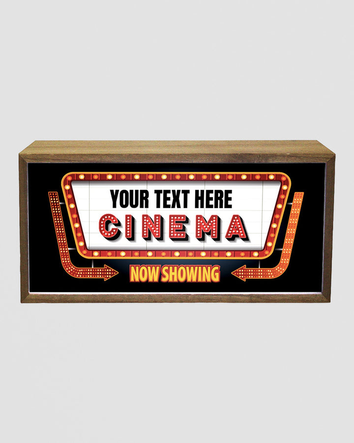 Personalised LED Light Box Sign. Home Cinema Style with Custom Text Additional 1
