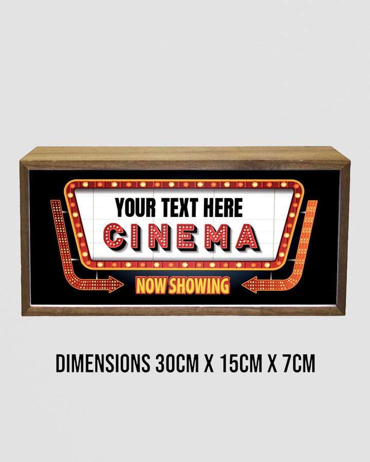 Personalised LED Light Box Sign. Home Cinema Style with Custom Text Additional 6