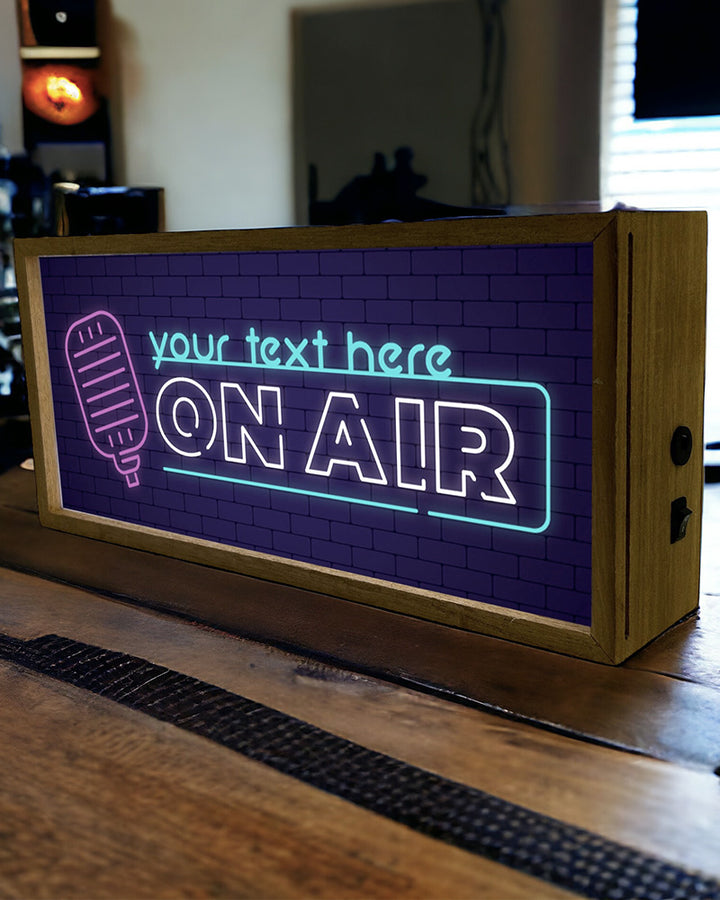 Personalised Light Box Sign – On Air Studio LED Display for DJs, Creators & Show-Offs Additional 4